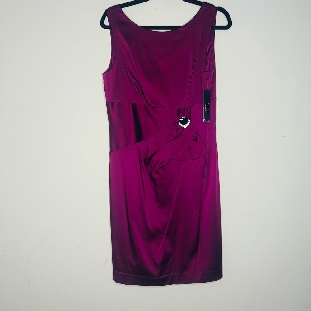 TAHARI Burgandy Dress NWT 10